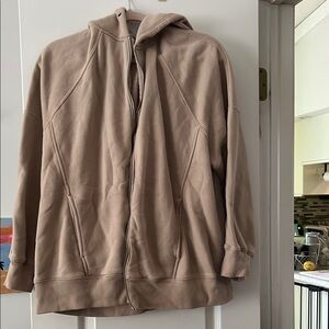 Abercrombie and Fitch Tan Hooded Jacket zip up AF